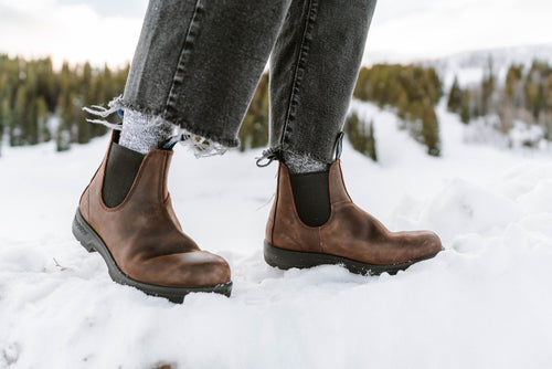 Lifestyle Women 6 image of Blundstone Women's Thermal #1477 in Antique Brown