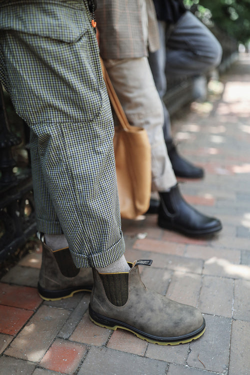 Lifestyle Men 6 image of Blundstone Men's Classics #1944 in Rustic Brown / Mustard-Black