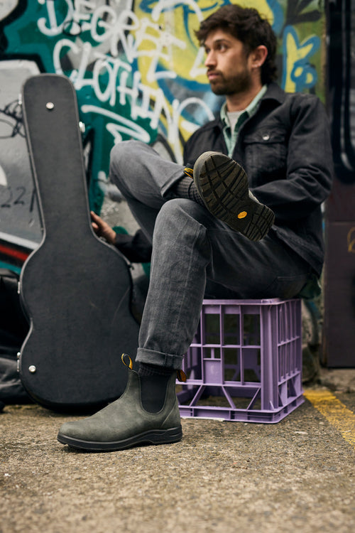 Lifestyle Men 5 image of Blundstone Men's All-Terrain #2055 in Rustic Black