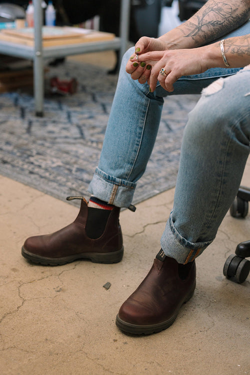 Lifestyle Women 4 image of Blundstone Women's Classics #2130 in Auburn