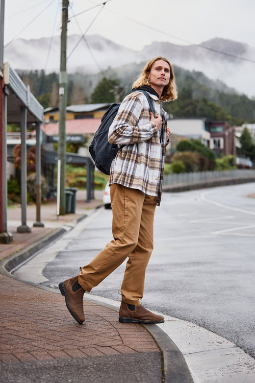 Lifestyle Men 1 image of Blundstone Men's Dress #2581 in Tobacco Suede