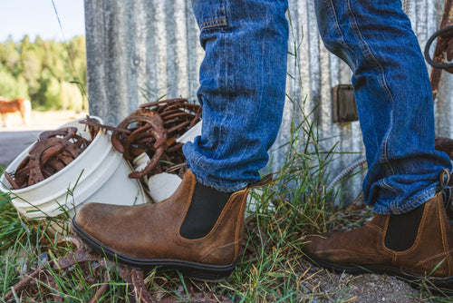 Lifestyle Men 2 image of Blundstone Men's Dress #2581 in Tobacco Suede