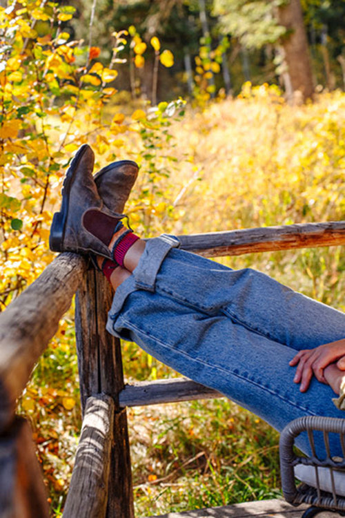 Lifestyle Women 3 image of Blundstone Women's Classics #585 in Rustic Brown