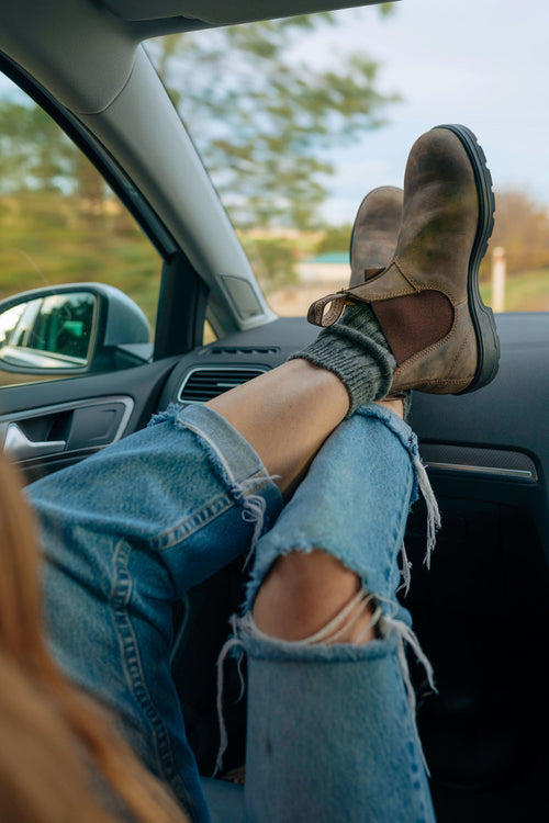 Lifestyle Women 5 image of Blundstone Women's Classics #585 in Rustic Brown