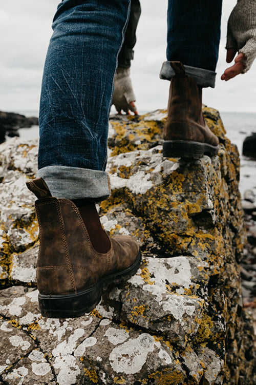 Lifestyle Women 1 image of Blundstone Women's Classics #585 in Rustic Brown