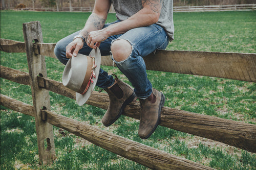 Lifestyle Men 3 image of Blundstone Men's Dress #1306 in Rustic Brown