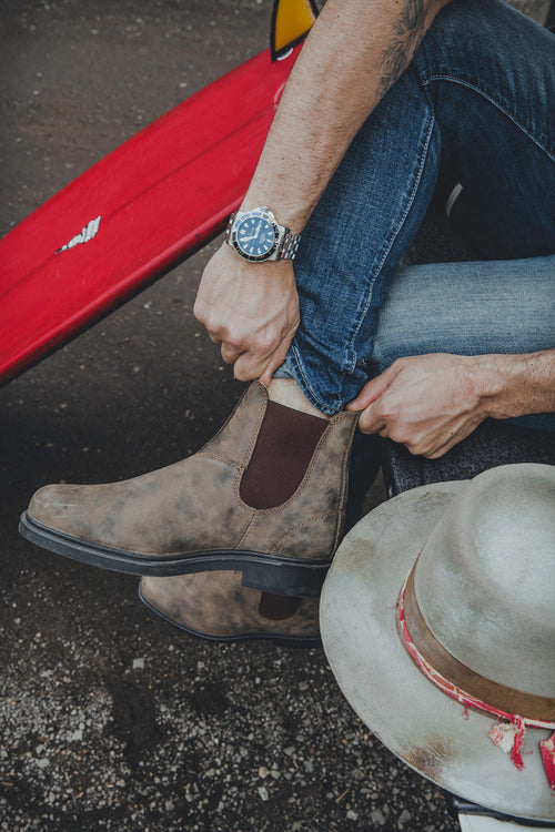 Lifestyle Men 4 image of Blundstone Men's Dress #1306 in Rustic Brown