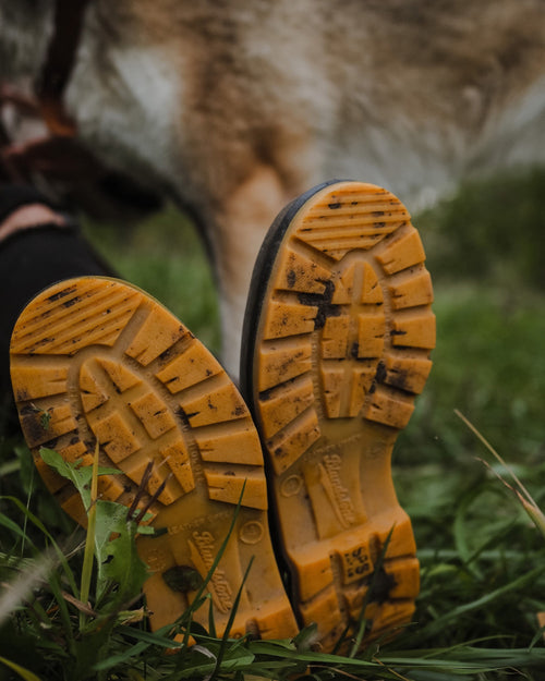 Lifestyle Women 7 image of Blundstone Women's Classics #1944 in Rustic Brown / Mustard-Black