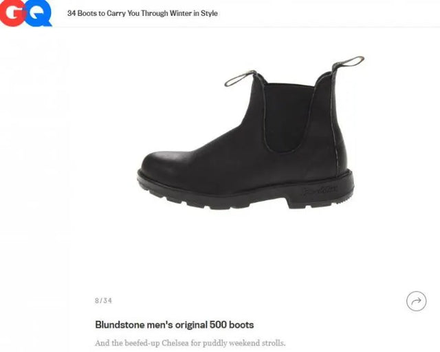 Stylish Blundstone 510 Winter Boots Features in GQ Magazine