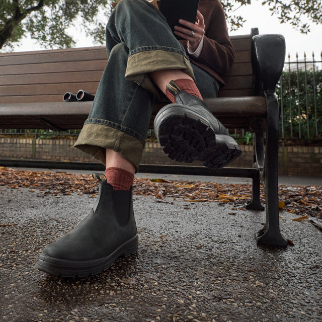 Black Premium Leather Chelsea Boots, Men's Originals 510 - Blundstone