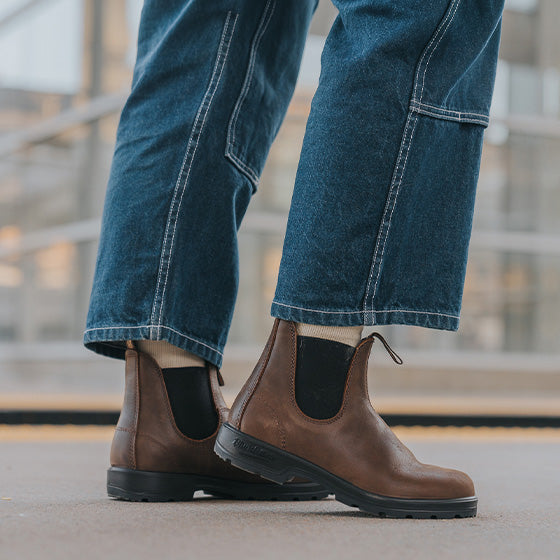 Rustic Brown Leather Chelsea Boots, Women's Dress 1306 - Blundstone Rustic Brown Leather Chelsea Boots, Women's Dress 1306 - Blundstone