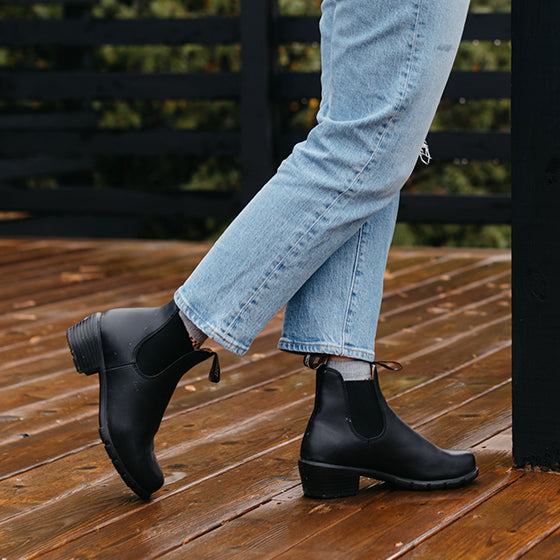 Women's Dress Boots - Casual Leather Chelsea Boots for Women