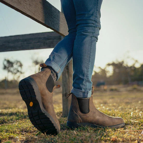 Rustic Brown Leather Chelsea Boots, Kids' Series 565
