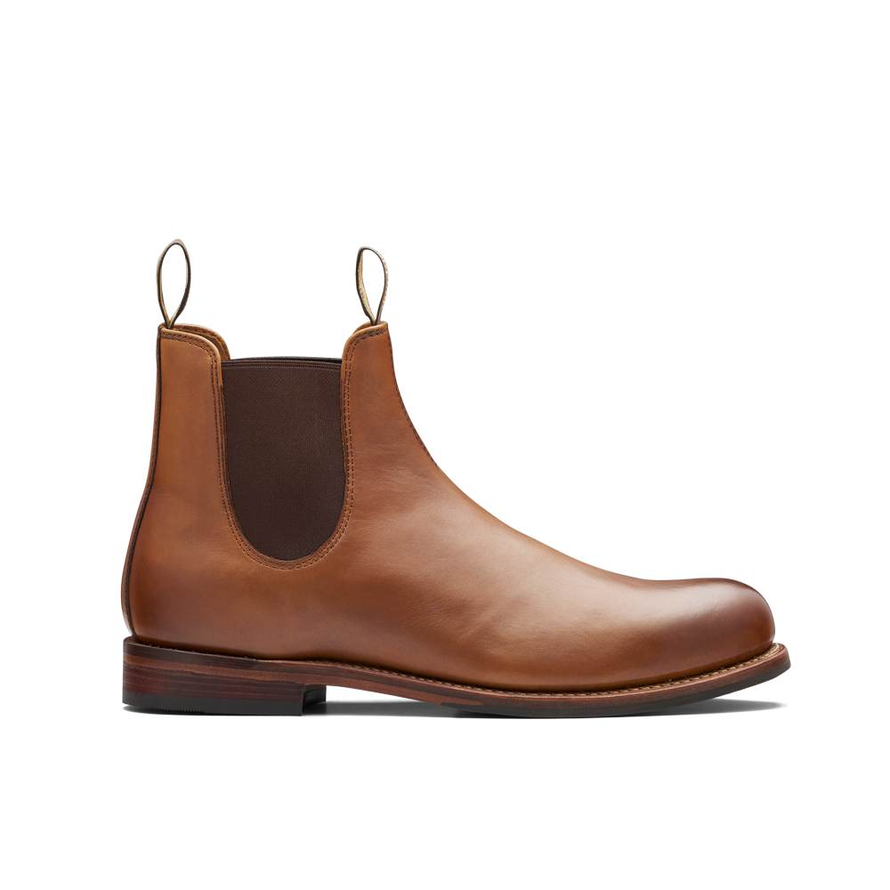 Chestnut Premium Leather Chelsea Boots, Men's Heritage 158