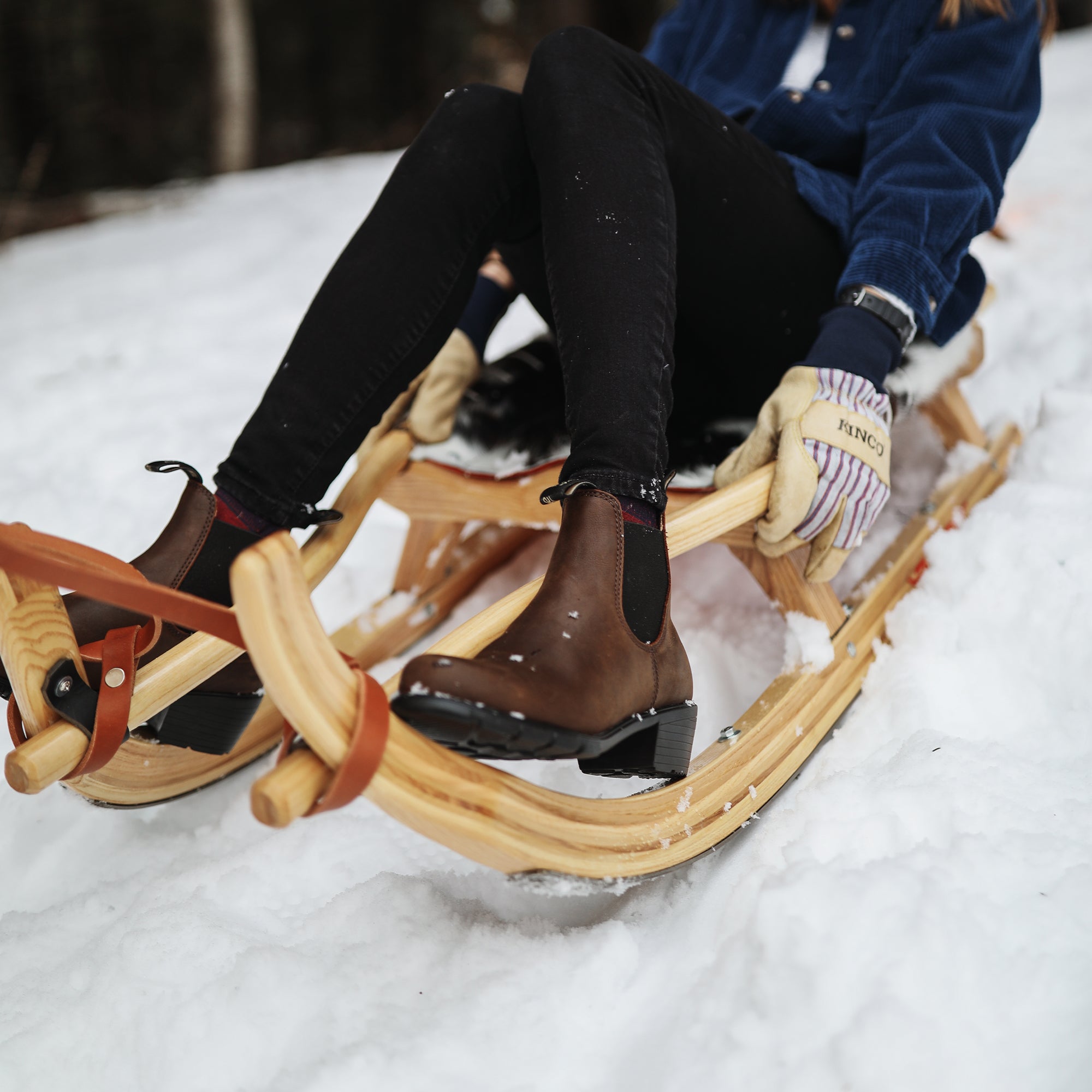 Antique Brown Leather Heeled Boots, Women's Series 1673 - Blundstone