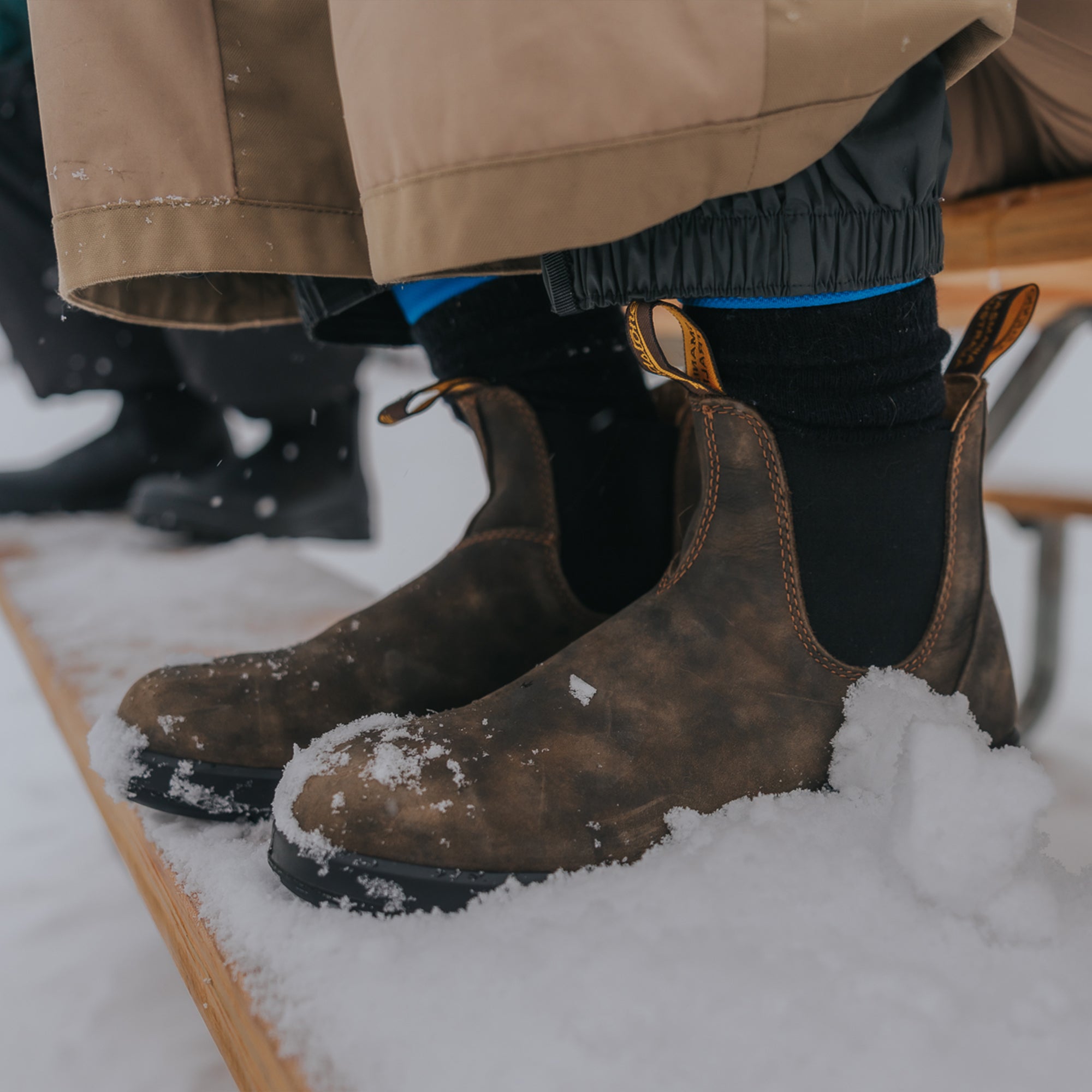 Rustic Brown Premium Leather Chelsea Boots, Women's All-Terrain