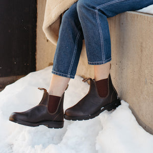 Stout Brown Premium Leather Chelsea Boots, Women display picture 1
