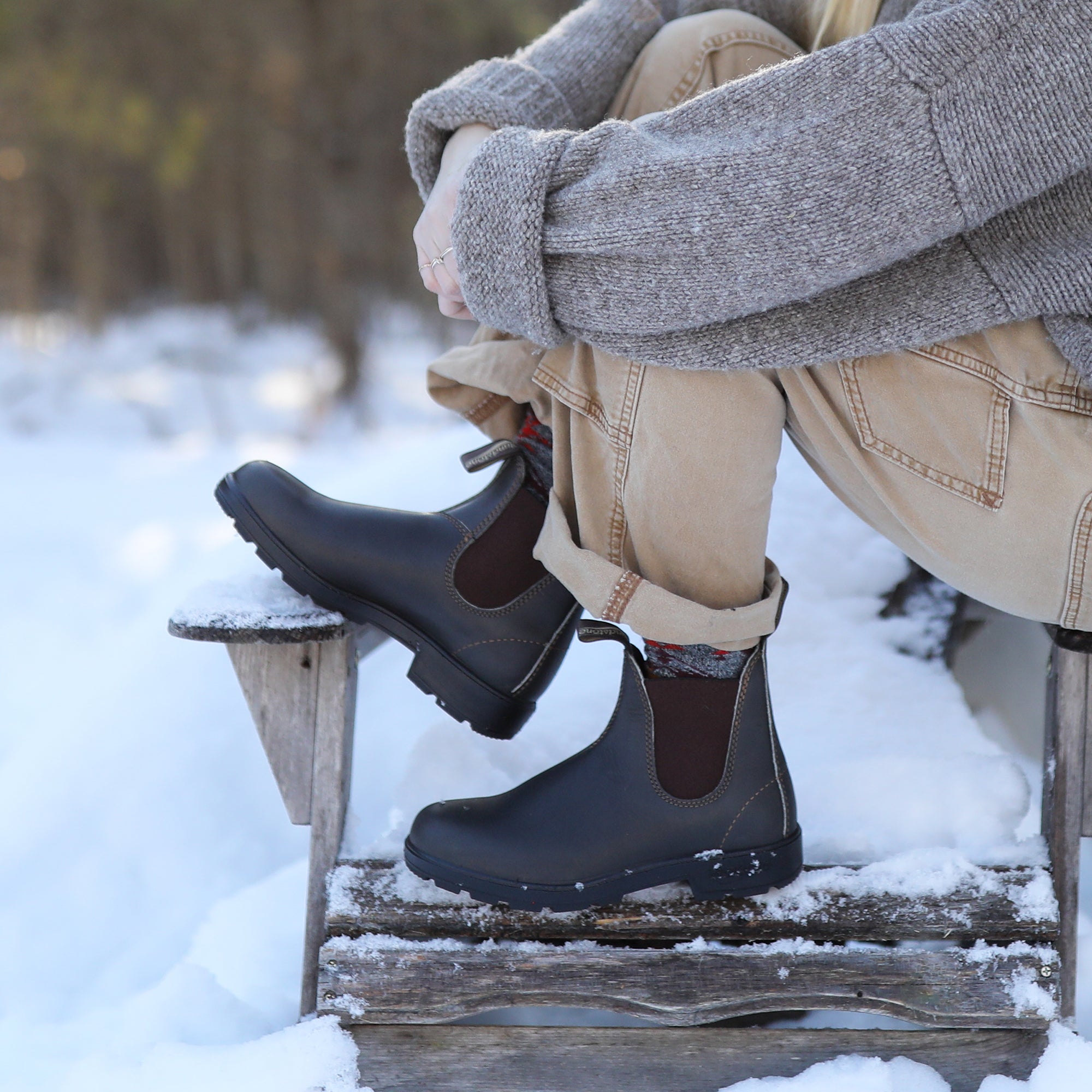 Stout Brown Premium Leather Chelsea Boots, Women's Originals 500