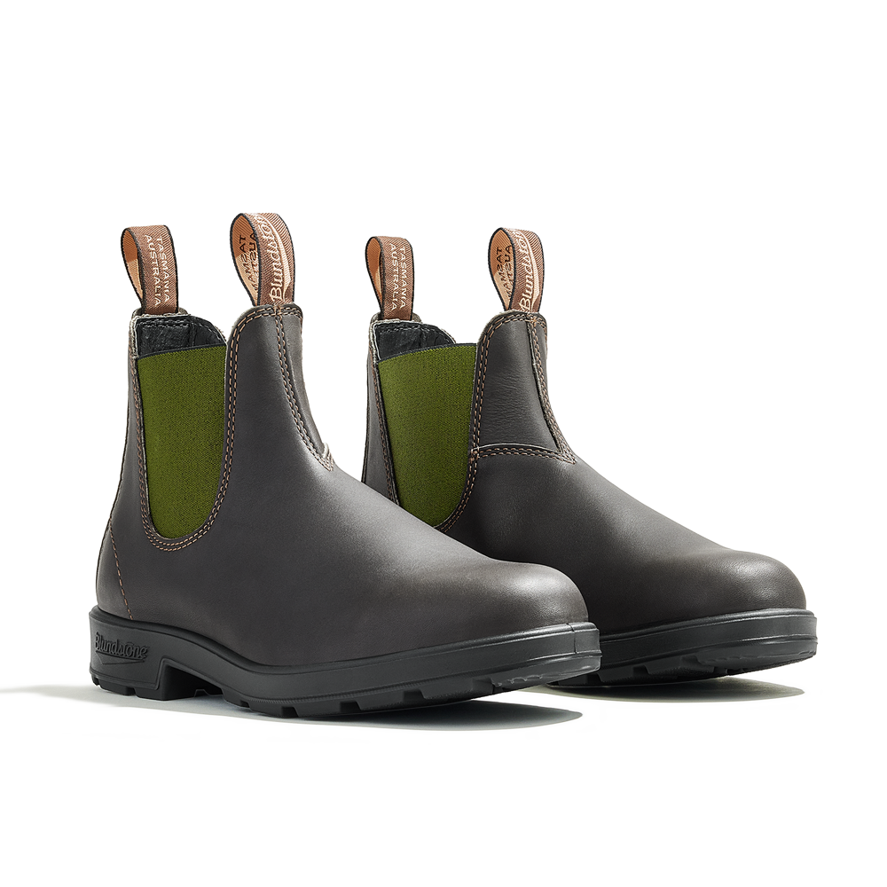 【希少カラー】ブランドストーン 519 サイドゴアブーツ Stout Brown Stout Brown / Olive Premium Leather Chelsea Boots, Men's Originals