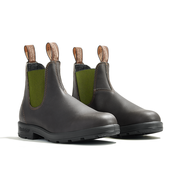 靴 BLUNDSTONE ORIGINALS CHELSEA BOOTS CAMO Stout Brown / Olive Premium Leather Chelsea Boots, Women's