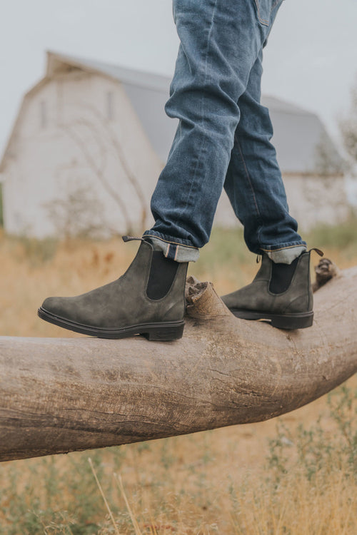 Rustic Black Premium Leather Chelsea Boots, Men's Dress 1308 - Blundstone Rustic Black Premium Leather Chelsea Boots, Men's Dress 1308 - Blundstone