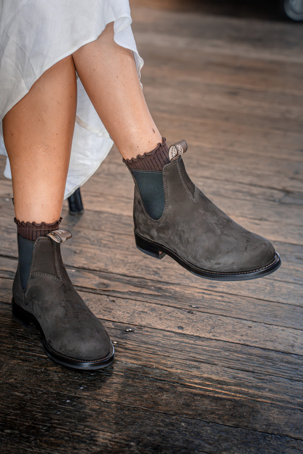 ブーツ Blundstone Chocolate Premium Leather Chelsea Boots, Women's Heritage 159