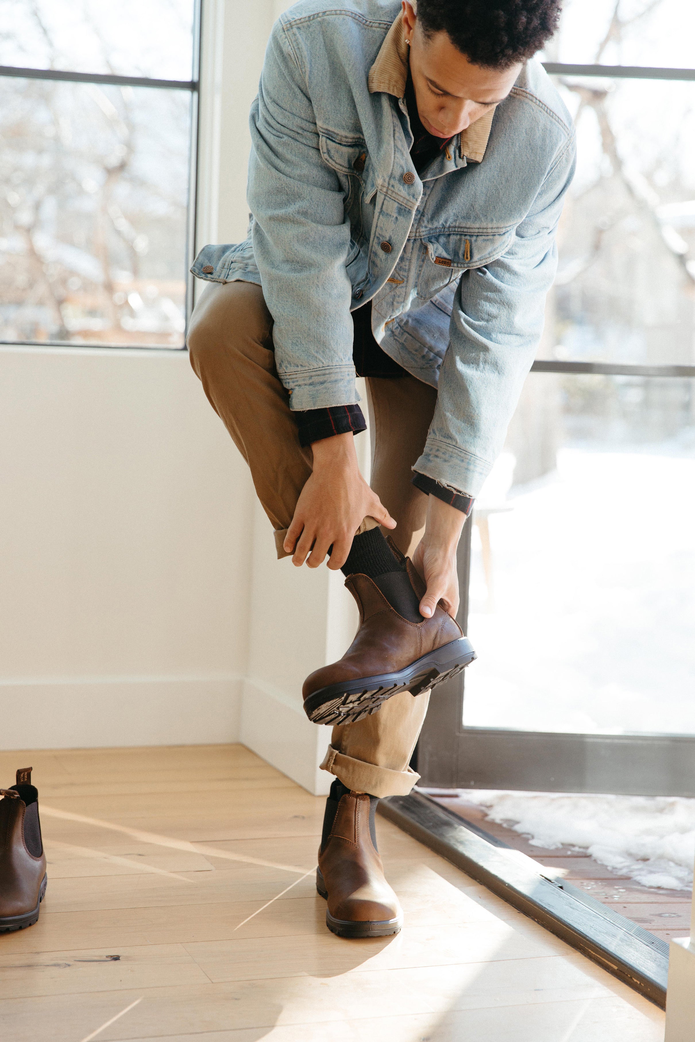 Antique Brown Premium Leather Chelsea Boots, Men's Classics 1609
