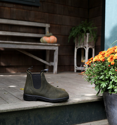 Dark Olive Suede Leather Suede Boots, Men's Originals 1615