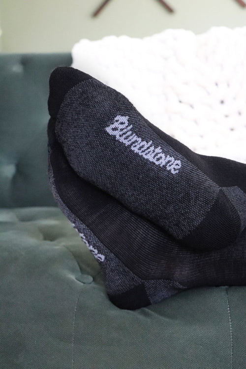 Lifestyle 1 image of Blundstone Black Merino Wool Blend Socks in Black