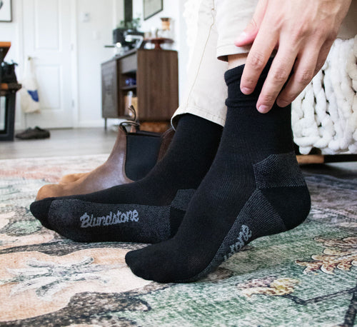 Lifestyle 4 image of Blundstone Black Merino Wool Blend Socks in Black