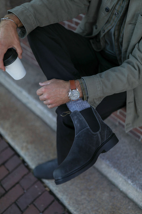 Lifestyle Men 6 image of Blundstone Men's Dress #2582 in Steel Grey Suede