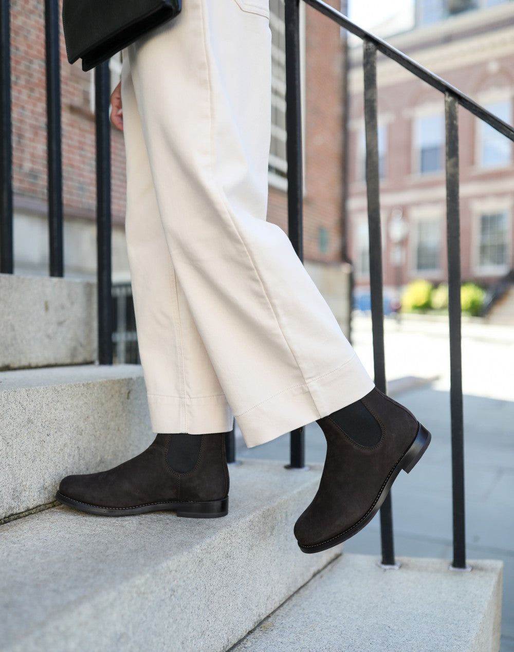 Chocolate Premium Leather Chelsea Boots, Women's Heritage 159