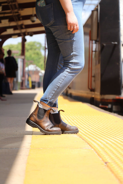 Lifestyle Women 1 image of Blundstone Women's Classics #2440 in Vintage Brown