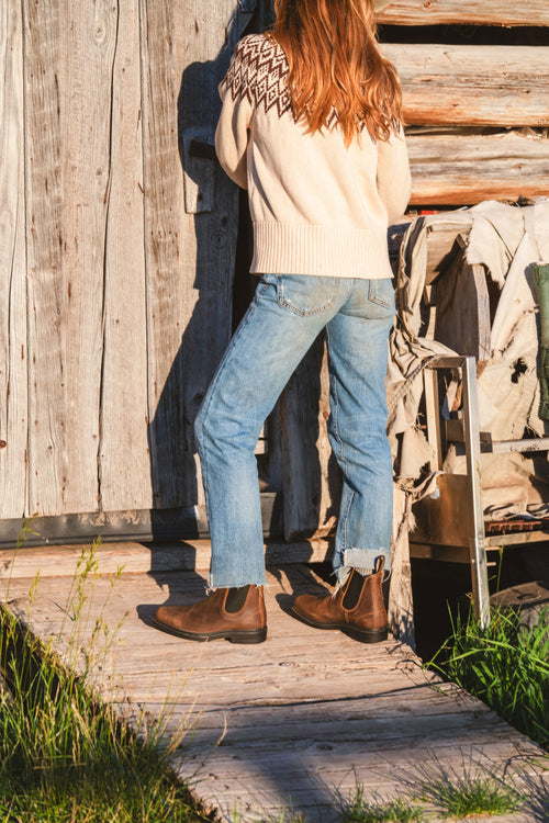 Lifestyle Women 6 image of Blundstone Women's Dress #2581 in Tobacco Suede