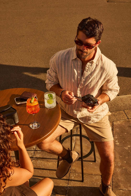 Lifestyle Men 1 image of Blundstone Men's Aerocork #2680 in Texas Sand