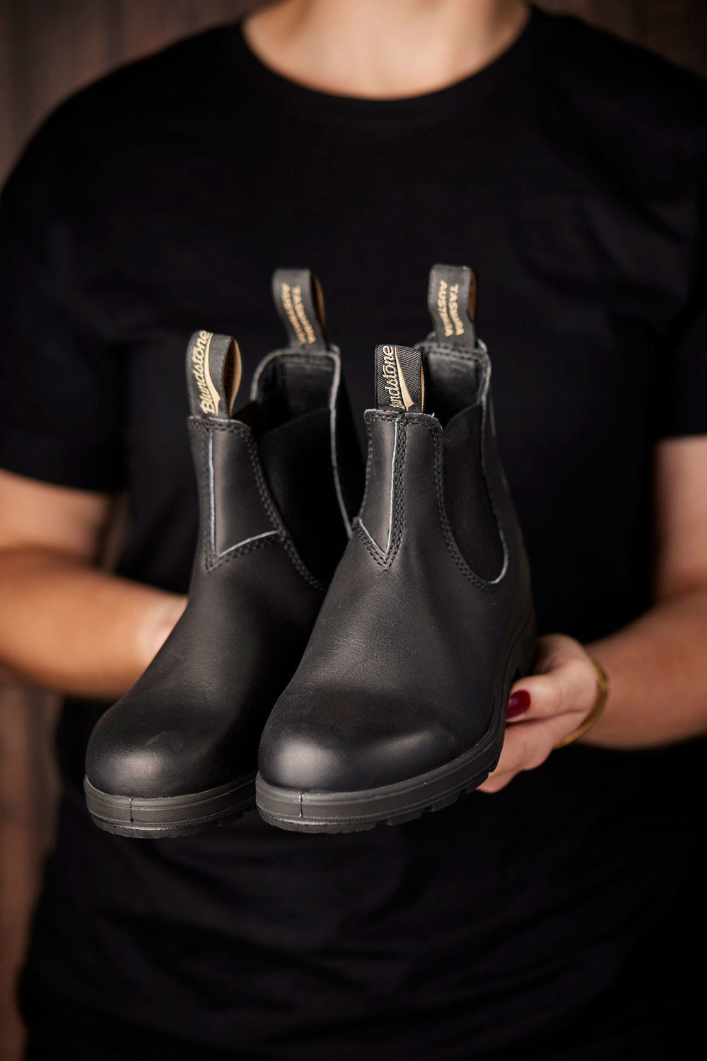 Black Premium Leather Chelsea Boots, Men's Originals 510