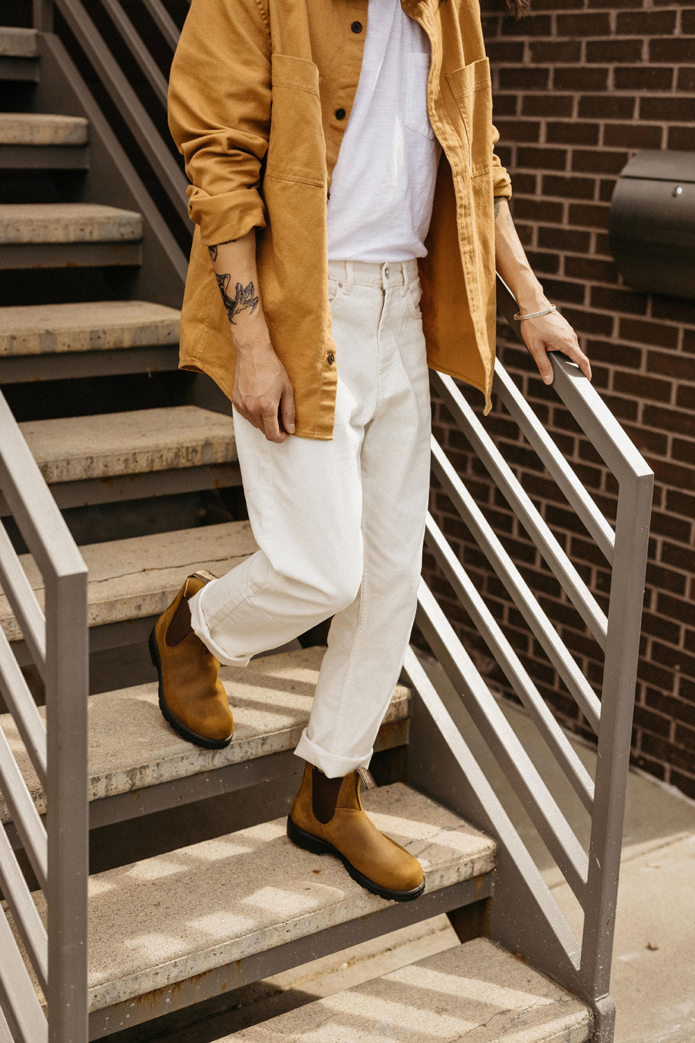 Saddle Brown Premium Leather Chelsea Boots, Men's Classics