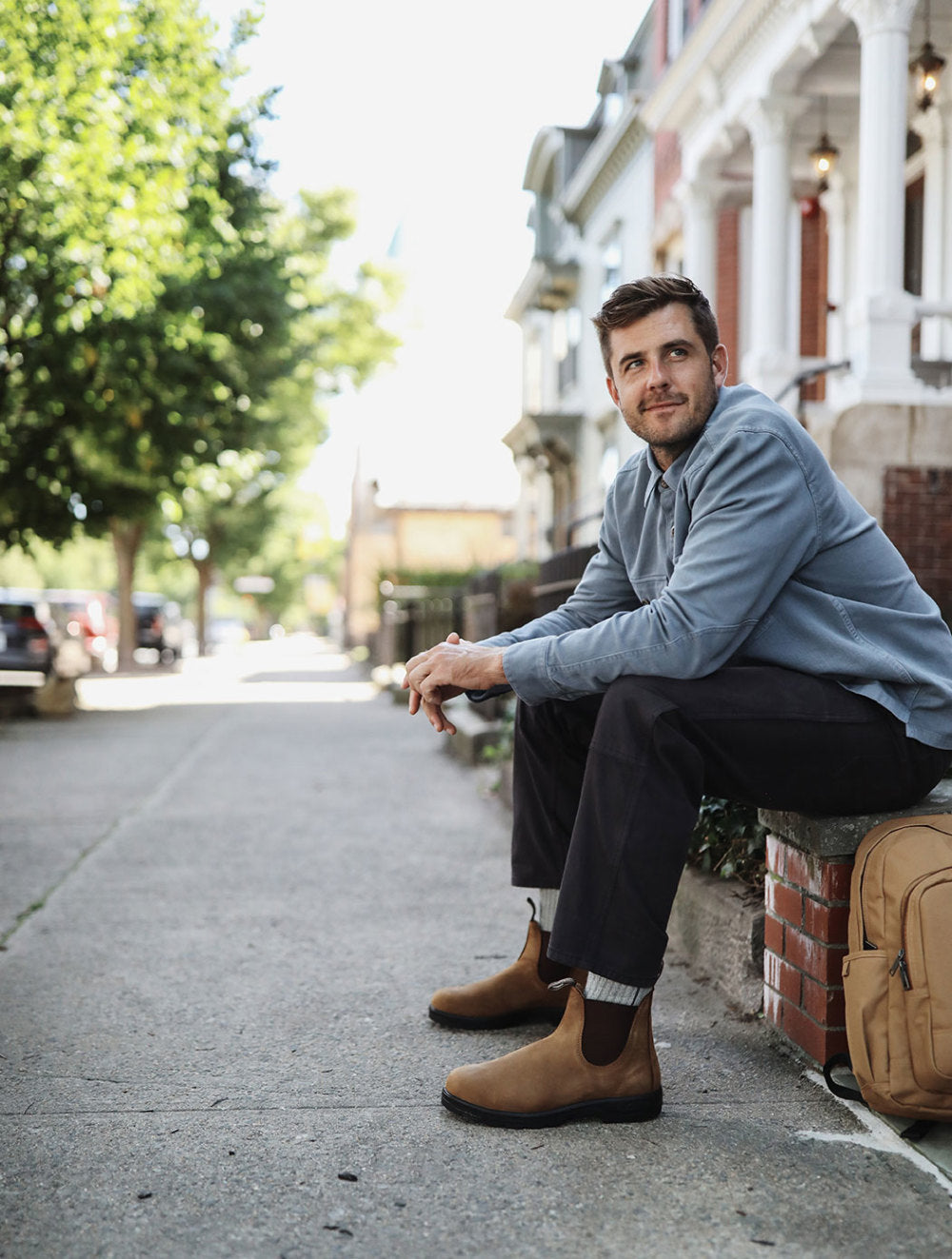 Saddle Brown Premium Leather Chelsea Boots, Men's Classics 562