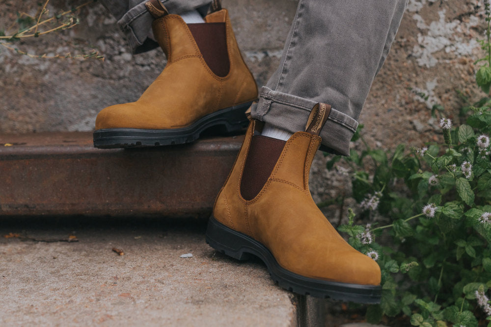 Saddle Brown Premium Leather Chelsea Boots, Men's Classics 562