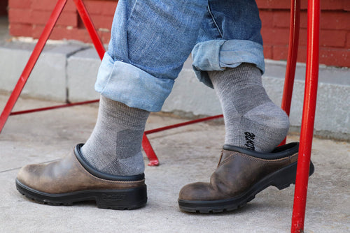 Lifestyle 1 image of Blundstone Forge Grey Merino Wool Blend Socks in Forge Grey