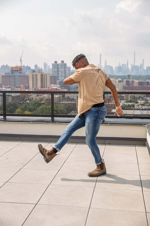 Lifestyle Men 10 image of Blundstone Men's Dress #1306 in Rustic Brown