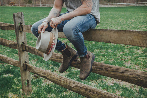 Lifestyle Men 3 image of Blundstone Men's Dress #1306 in Rustic Brown