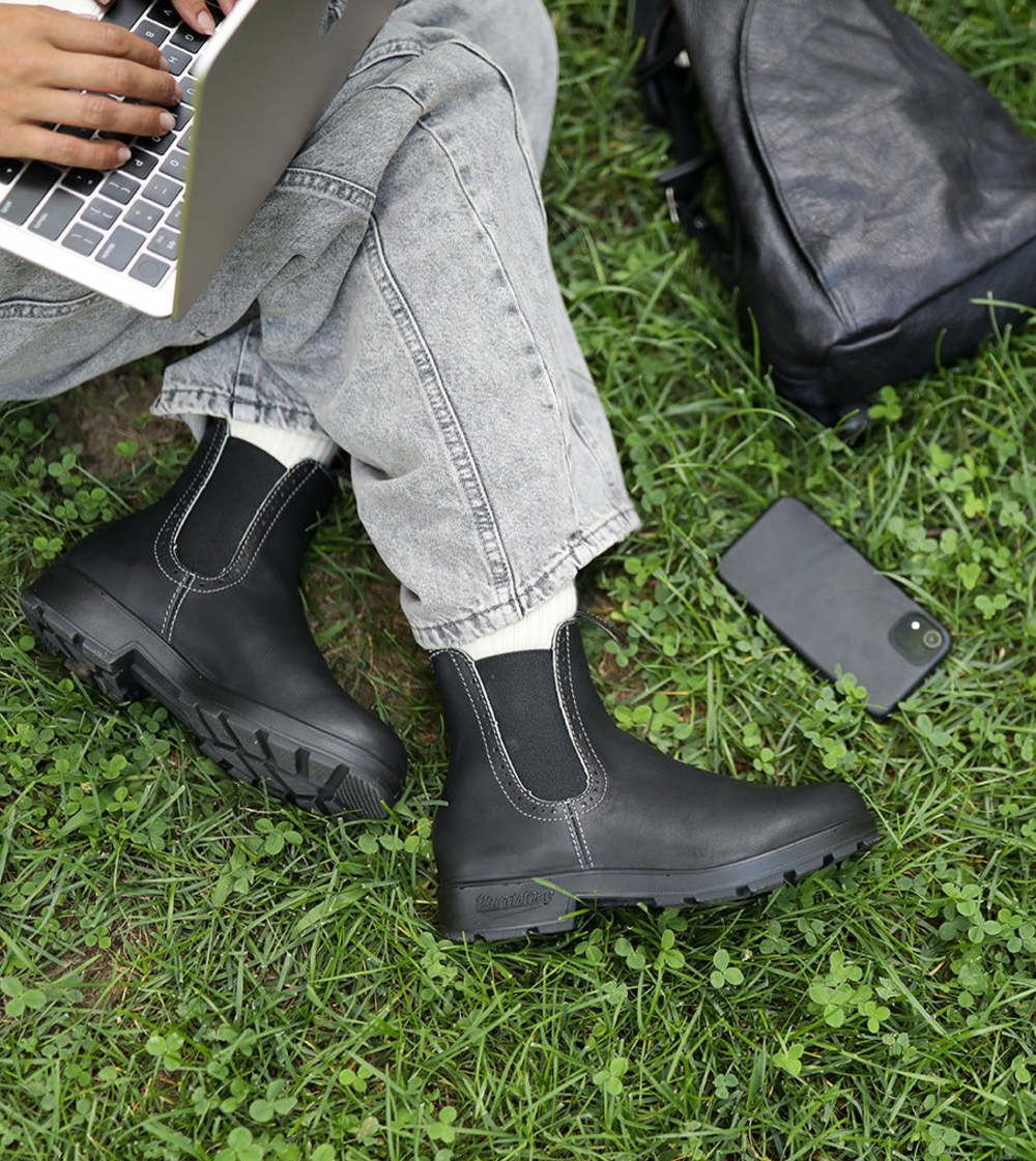 Voltan Black Leather High Top Boots, Women's Originals 1448