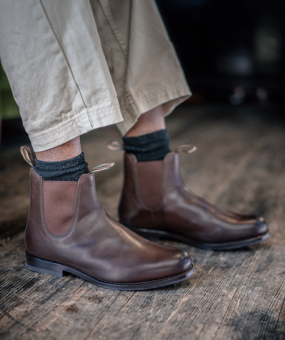 Brown Premium Leather Chelsea Boots, Men's Heritage 157 - Blundstone
