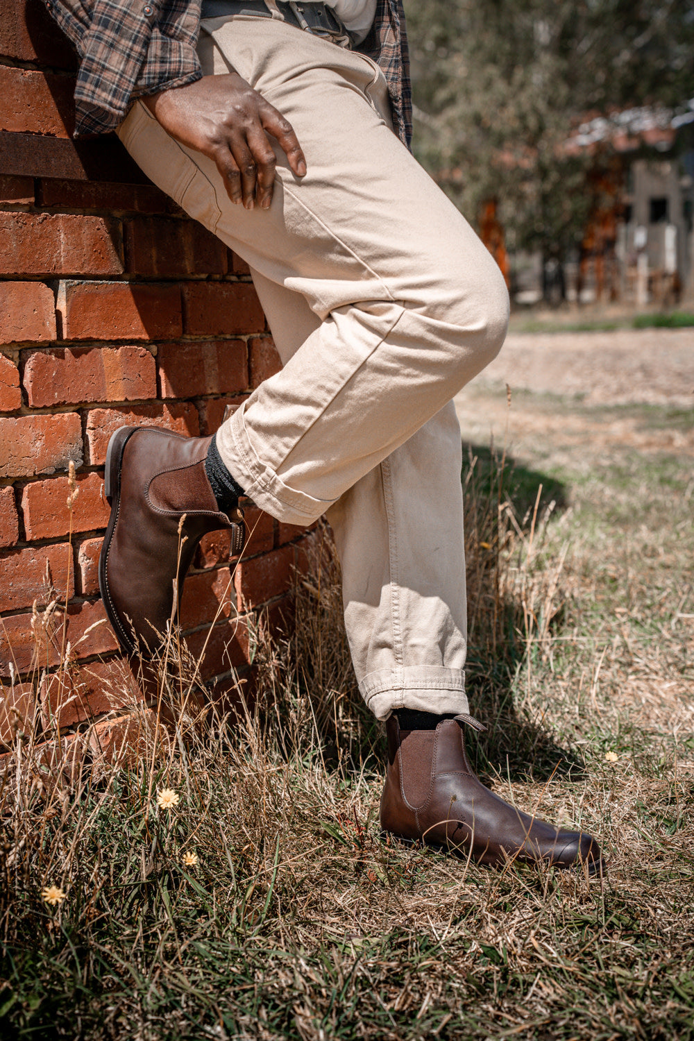Brown Premium Leather Chelsea Boots, Men's Heritage 157 - Blundstone