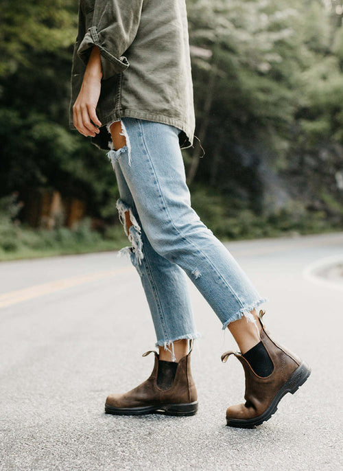 blundstone dress antique brown Premium Leather Chelsea Boots, Women's Classics 1609 The thermo urethane outsole