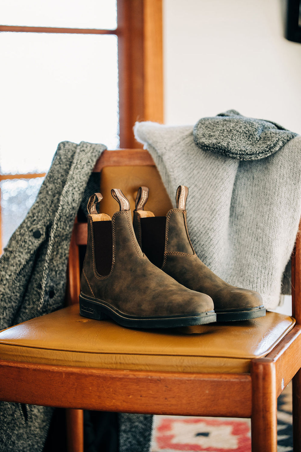 Rustic Brown Leather Chelsea Boots, Women's Dress 1306 - Blundstone