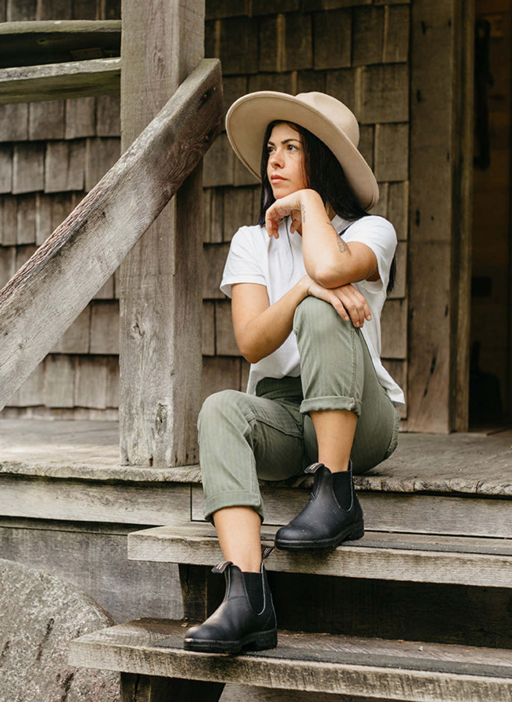 Black Premium Leather Chelsea Boots, Women's Originals 510