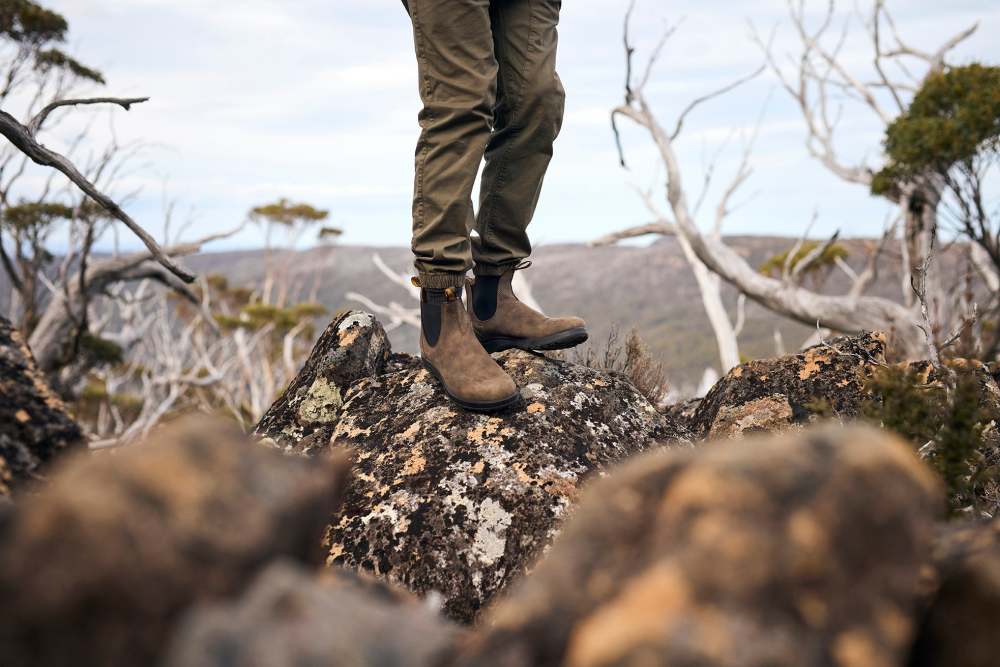 Rustic Brown Premium Leather Chelsea Boots, Men's All-Terrain 2056