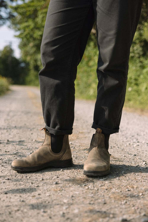 Rustic Brown Premium Leather Chelsea Boots, Men's All-Terrain 2056